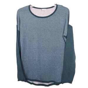 Smartwool Women's Wool Blend Shadow Pine Colorblock Crew Sweater Size XL
